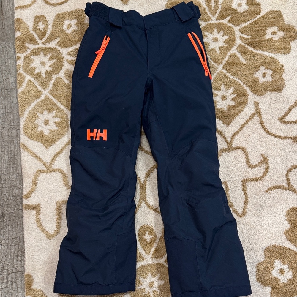 Helly Hansen Kids' Dark Blue Pants with Bright Orange Details